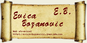 Evica Božanović vizit kartica